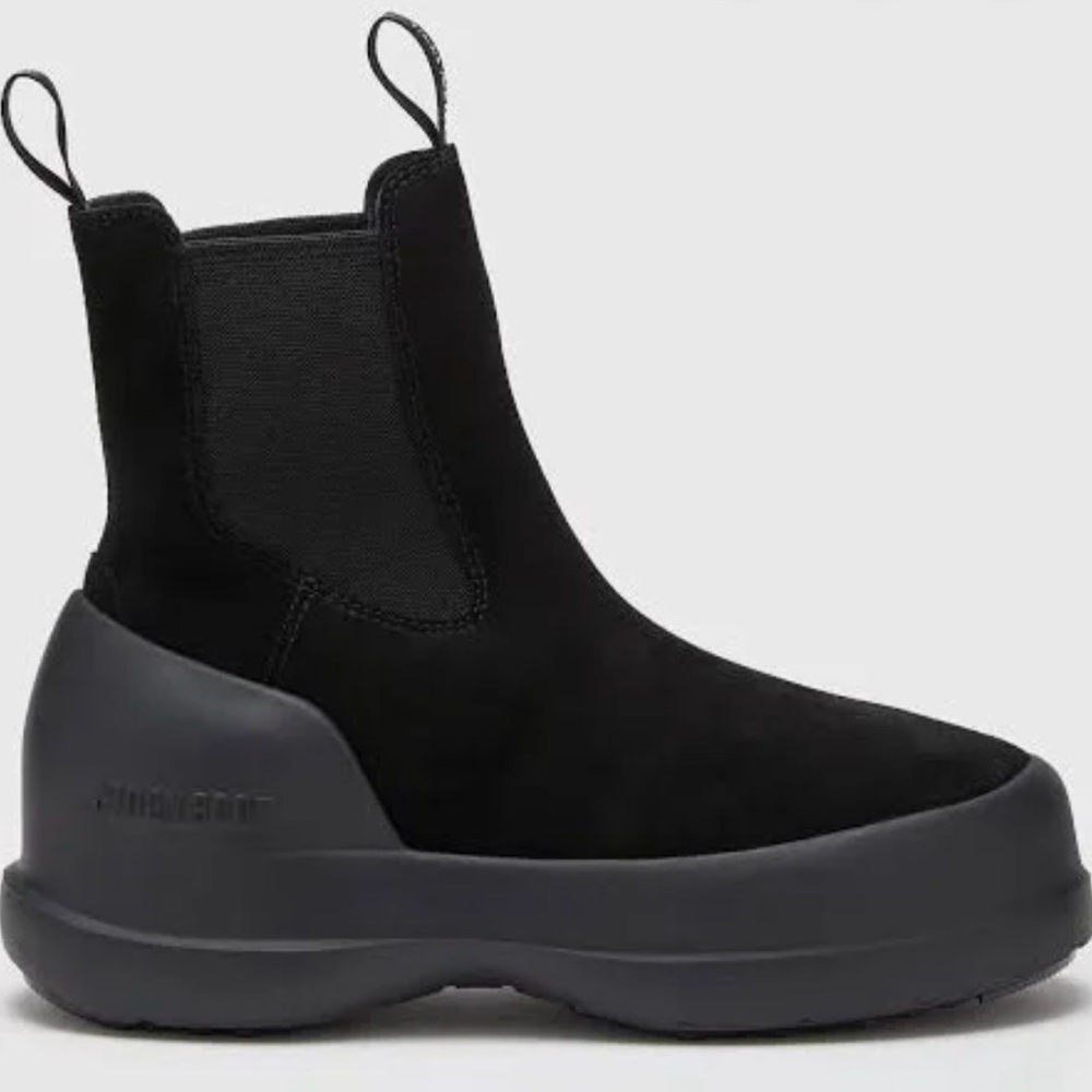 Black Chelsea Moon Boots with Suede Top NWOT